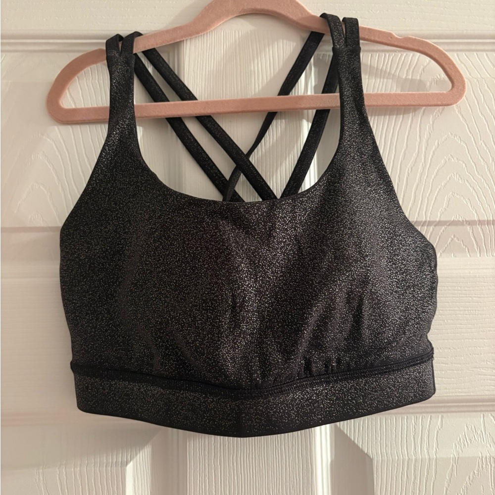 Lululemon Athletica Black Sparkle Sports Bra